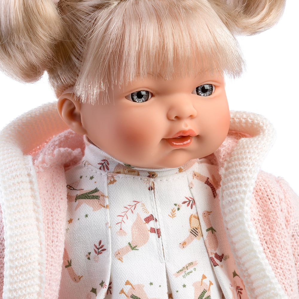Dreumespop Lea Llorona met Beertjesjurk - 33 cm