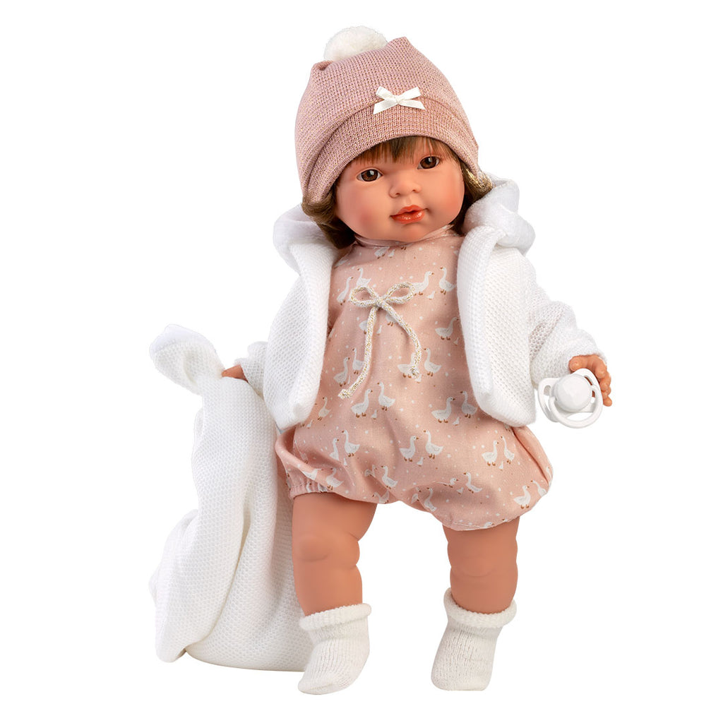 Muñeca Llorens que llora 42 cm – Los Llorones – Carla Llorona con mantita