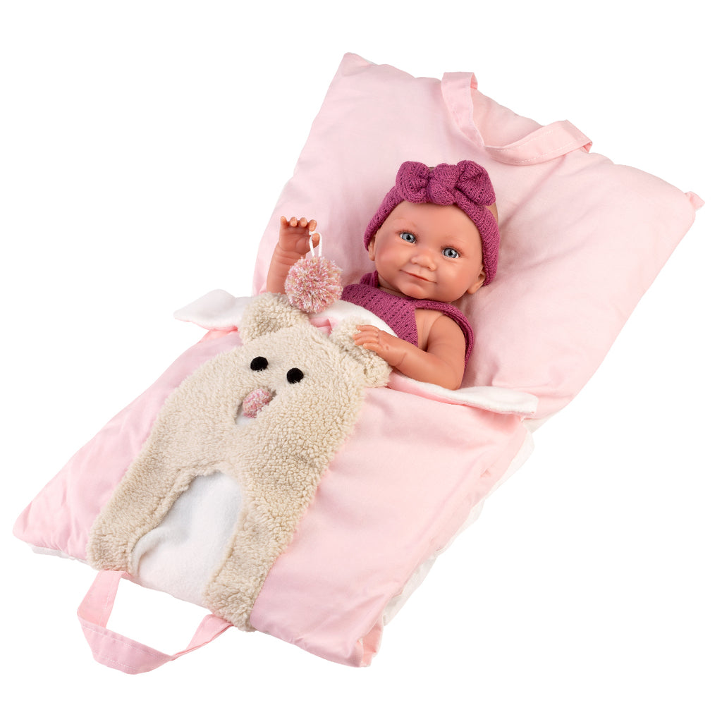 Muñeco Llorens articulado 40 cm – Recién Nacidos muy suaves – Nica con saquito paseo