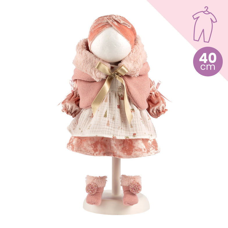 Lyreh Set De Ropa Para Muñecas De 17 Cm – 3 Piezas: Sombrero, Suéter Y Bolso De Peluche Marrón, Estilo Casual