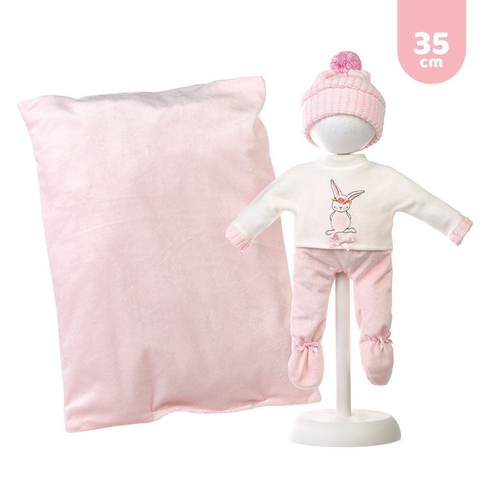 Vestido y complemento para Recién Nacido Llorens de 35 cm