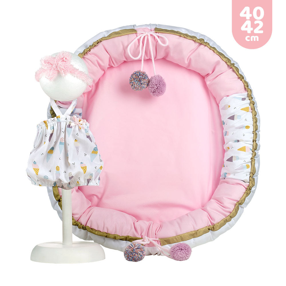 Vestido y complemento para Recién Nacido Llorens de 40-42 cm