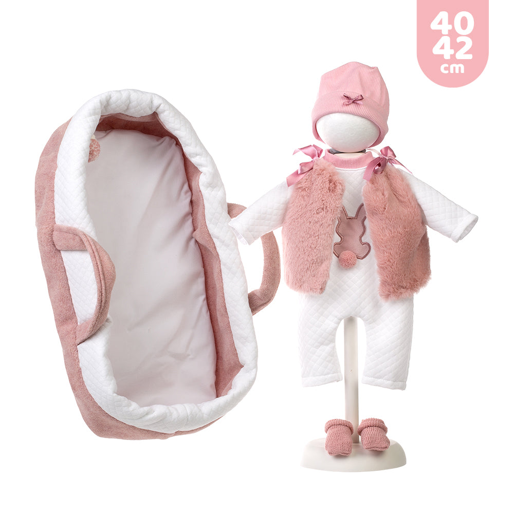 Vestido y Complemento para Recién Nacido de 42 cm