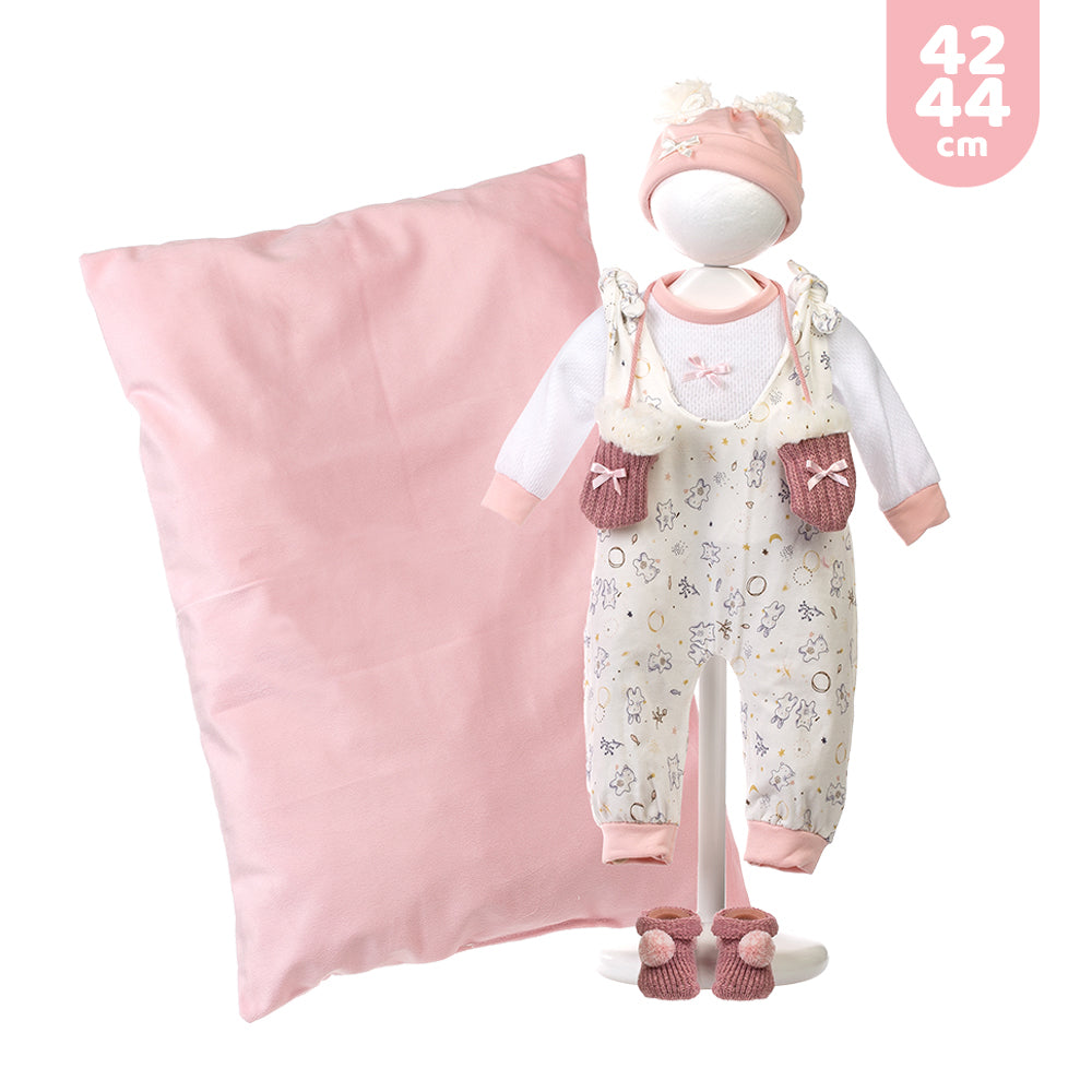 Vestido y Complemento para Recién Nacido de 43/44 cm
