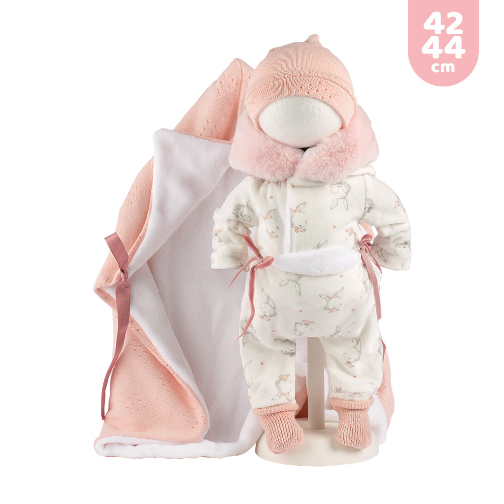 Vestido y complemento para Recién Nacido Llorens de 42-44 cm